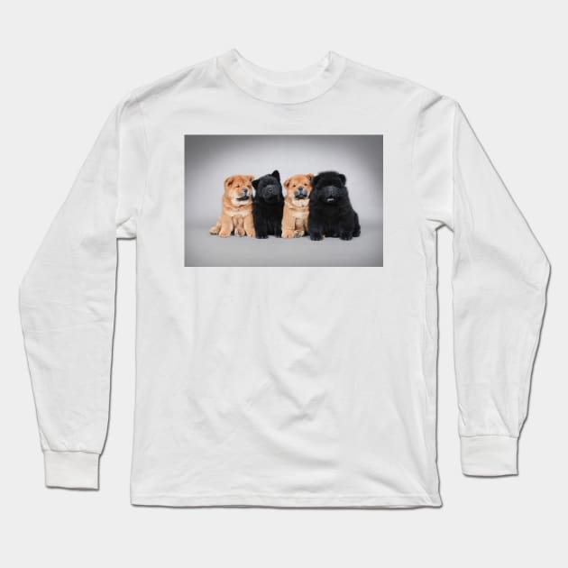 Chow chow  puppies Long Sleeve T-Shirt by PetsArt